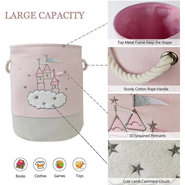 Large%20Pink%20Laundry%20Basket%20Kids%20Toys%20Storage%20Basket%20with%20Handles%20Fabric%20Foldable%20Cute%20Cartoon%20Castle%20Nursery%20Hamper%20Gift%20Basket%20-%20Image%205