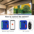 Tuya Smart WIFI 300-900MHz RF Garage Door Gate 2CH Receiver Controller Switch 433MHz 868mhz Transmitter / Command Opener Alexa. 