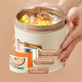 WORTHBUY Portable Insulated Lunch Box 304 Stainless Steel Fruit Salad Food Container Leak-proof Bento Box Microwave Heatable.