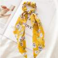 2 pcs Mix Prints & design ponytail long scrunchie fashion korean for girls & women hair accessories hairclip hairband hairpony pony scrunchie turban headband elastic Long design new style Beautieboxpk. 