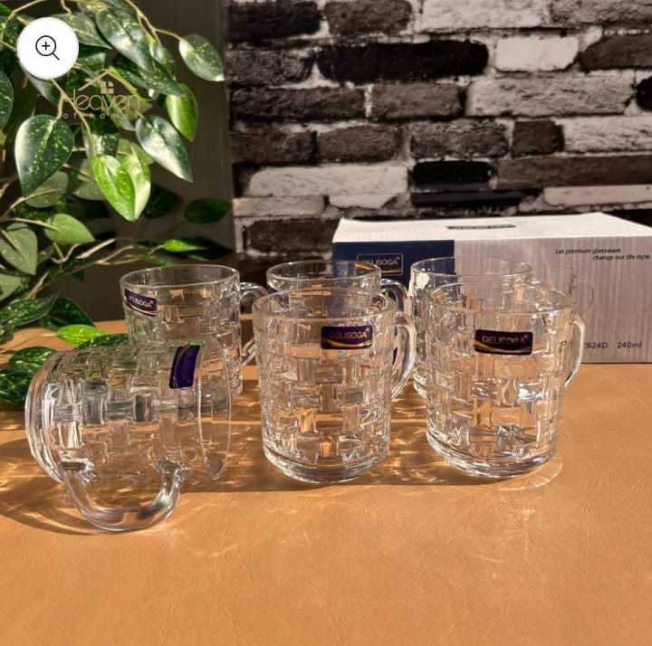6pcs%20Transparent%20Clear%20Glass%20Coffee%20&%20Tea%20Cups%20Set%20-%20240ml%20(Box%20Pack)%20-%20Heat%20Resistant%20Elegant%20Mugs%20-%20Image%202