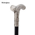 White Eagle Head Flower Totem Relief Walking Cane Fashion Walking Stick Gentleman Crosier Knob Walking Stick 93cm. 