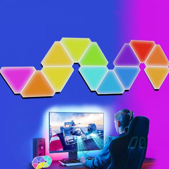 RGB%20Triangle%20LED%20Light%20Panels,%20DIY%20Triangle%20LED%20Wall%20Lights%20,%20APP%20and%20Remote%20Controlled,%20Music%20Sync%20for%20Gaming%20Room%20Bedroom%20-%20Image%203