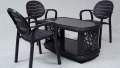 SAAB SP-675 NEW FULL PLASTIC INDOOR AND OUTDOOR SPECTRUM PATTI CHAIR. 