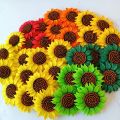 Artificial Handmade Foam Sheet Sunflower 20pcs. 