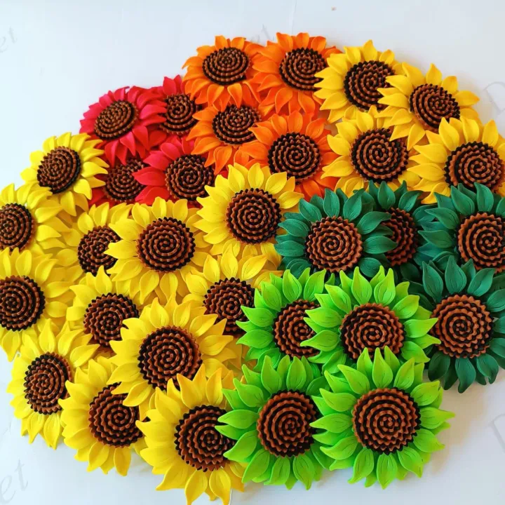 Artificial%20Handmade%20Foam%20Sheet%20Sunflower%2020pcs%20-%20Image%202