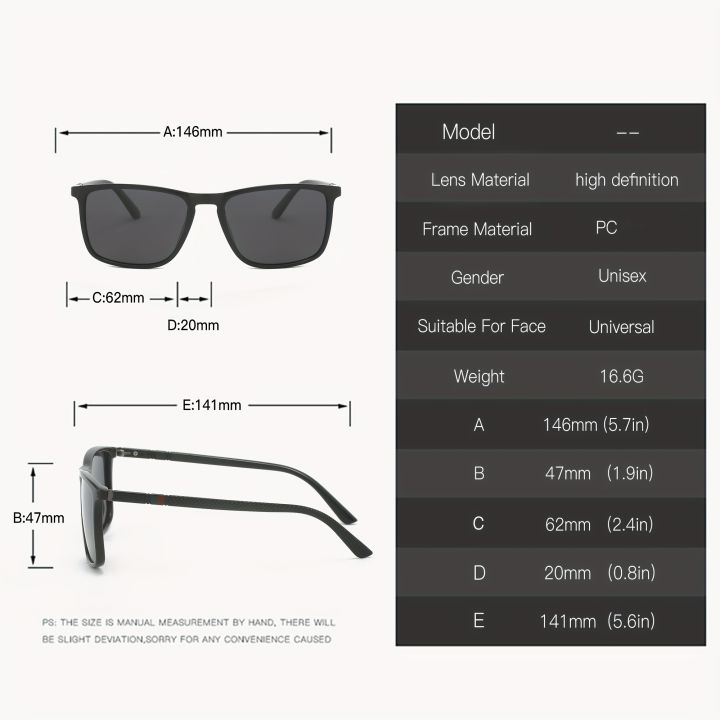 2/3PCS%20NEW%202025%20Square%20Polarized%20Sunglasses%20Anti%20Glare%20Sun%20Shades%20For%20Summer%20Party%20Vacation%20Travel%20Driving%20Fishing%20UV400%20-%20Image%203