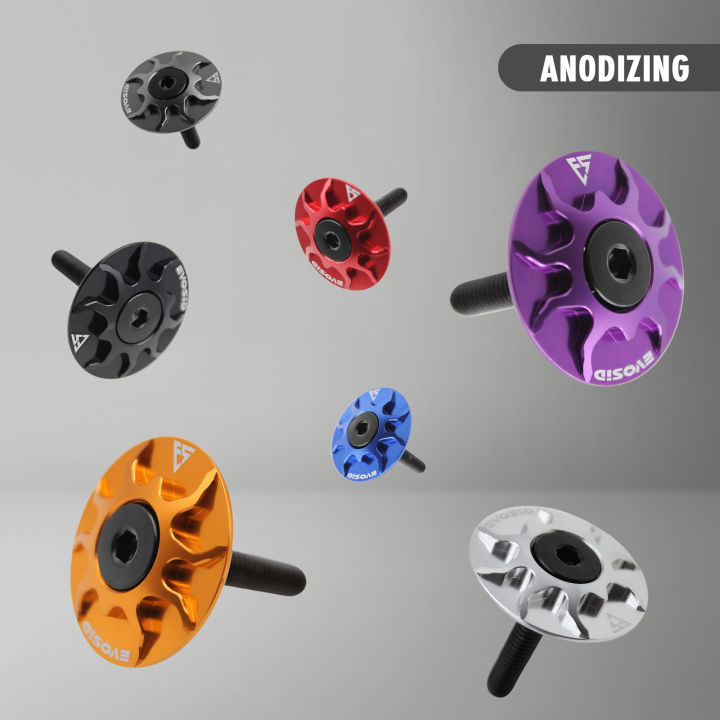 EVOSID%20MTB%20Bicycle%20Headset%20Top%20Cap%201-1/8%20Road%20Bike%20Stem%20Cover%20Aluminium%20Alloy%20Ultralight%20Headset%20Cover%20With%20Screw%20For%2028.6m%20Fork%20-%20Image%204