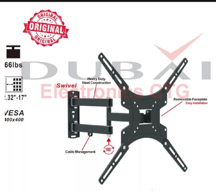 PREMIUM QUALITY 32 TO 55 INCH 360° ROTATION MOVEABLE WALL MOUNT TV STAND FOR LED/LCD (HEAVY DUTY)