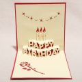 Birthday Cake Pop up card with Cutting Candles Looks 3D (WITH ENVELOP) / 3D kirigami birthday card ( FOR ADD NAME ON CARD  USE CHAT OPTION ). 