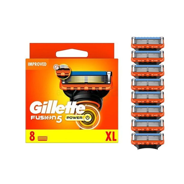 Gillette Fusion 5 Power Razor XL Pack with 8 pcs