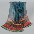 Indian Style New Chiffon Scarves Women Breathable Thin Simulation Silk Scarf Ladies Shawl And Wraps Women Printing Hijab Stole. 