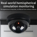 1PC Dummy Fake Security CCTV Dome Camera with Flashing Red LED Light with Security for Outdoor Home Security Warning. 