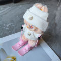 For/Cloth  Latest Labubu Ski Snowboard Shoes Bracelet Mini Ature Cup Props Colorful And Fashionable Labubu Headphones. 