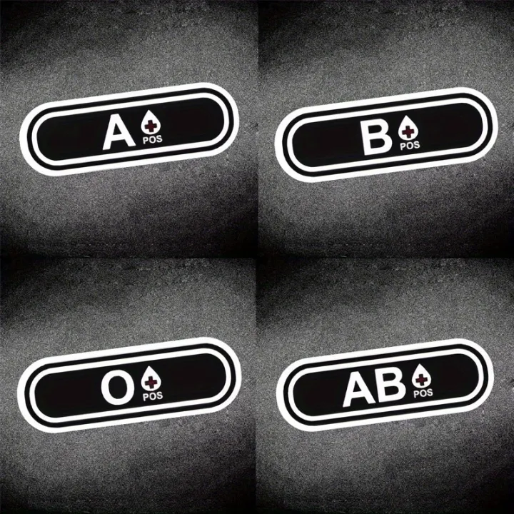 Blood Type A B O AB Sticker Waterproof Medical ID Vinyl Decal for ...