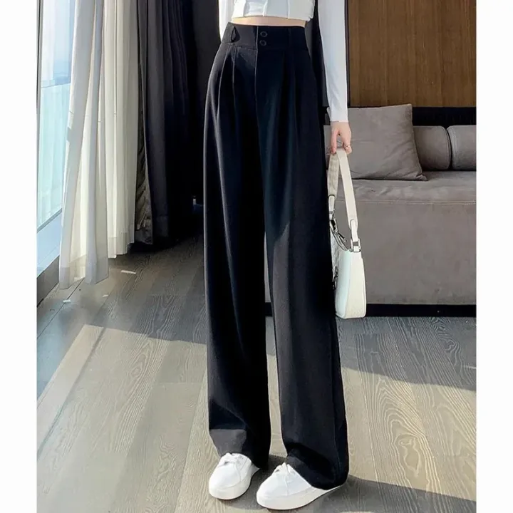 2025%20Female%20High%20Waisted%20Wide%20Leg%20Pants%20Spring%20Women%20Concise%20Fashion%20Suit%20Trousers%20Lady%20Chic%20Korean%20Designer%20Solid%20Color%20Slacks%20-%20Image%204