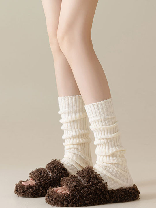 4%20Pairs%20Ladies%20Solid%20Color%20Vertical%20Stripes%20Warm%20Over%20Knee%20Socks%20JK%20Fashion%20Autumn%20Winter%20Collection%20Simple%20Design%20-%20Image%204