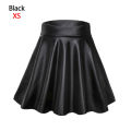 High Waist Elastic Mini Short Skirt Women Imitation Leather Skirt Polyester Fiber Fabric.