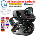 3 in 1 Translation Earphones 144 Languages Real-Time Translator Earbuds Noise Reduction Waterproof Business AI Translator Earbud.