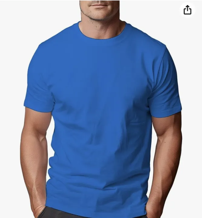 95%25%20cotton%20Mens%20Crewneck%20T%20Shirt%20Plain,%20Relaxed%20Fit%20Basic%20T%20Shirts%20-%20Image%202