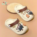 Cute Ninja Pattern Children's Slippers Summer Boys' Garden Shoes Soft Bottom Indoor Baby Outdoor Beach Sandals.