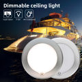 Ceiling Light Indoor Dimmable LED Light Ultra-thin 3W RV Ceiled Dome Lamp Adjustable Brightness Switch Boat Yacht Spotlight 12v. 