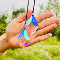 2 pcs Diamond Shaped Crystal Light Catching Prisms, Rainbow Maker for Window, Balcony, Kitchen, Garden Decoration. 