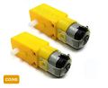 2Pcs Double Shaft 5v Yellow TT Motor DC Robot Gear Motor For DIY projects 180RPM. 