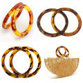 2PCS Wallet Resin Handle Round Handle Replacement Women's Messenger Bag Shoulder Bag DIY Crafts Acrylic Handle. 