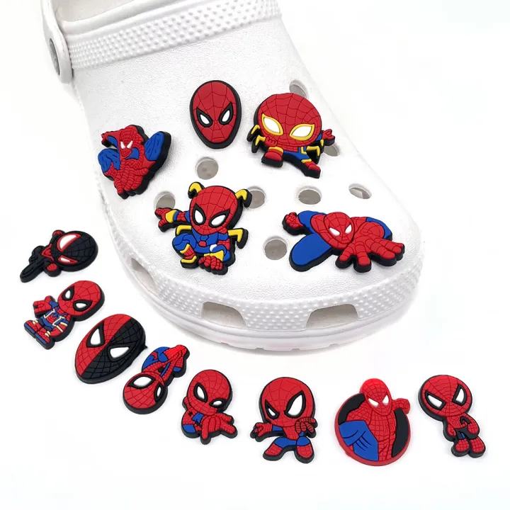 HOT%2013pcs/Set%20Hi-Q%20Cute%20Cartoon%20Spiderman%20%20PVC%20Shoe%20Charms%20Superhero%20Cartoon%20Clog%20Decor%20DIY%20Accessories%20For%20Slides%20Sandals%20-%20Image%202