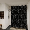 Bathroom Shower Curtain Waterproof Bathtub Bathing Curtains Easy Clean and Wipe PEVA Shower Curtains Marble Curtain with Hooks.