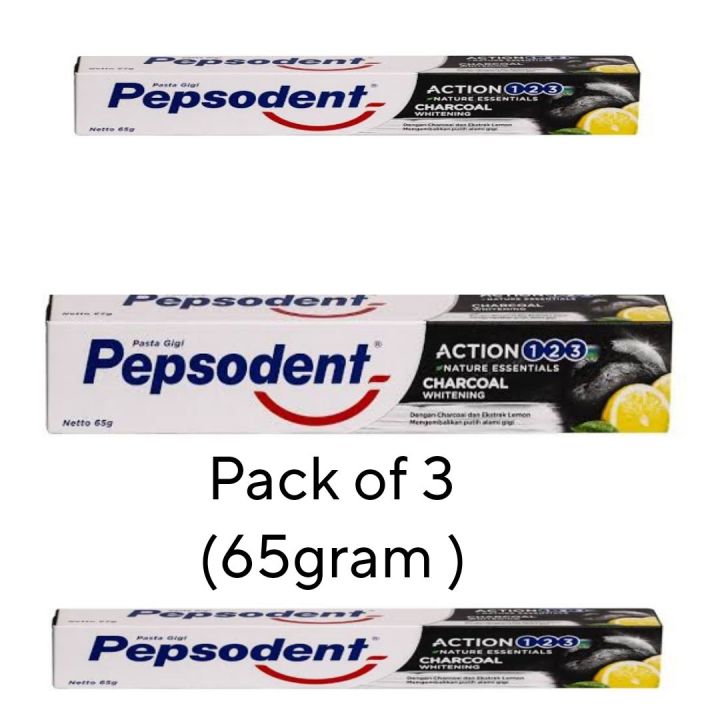 PEPSODENT Toothpaste Charcoal Action 123 (Pack of 3)
