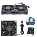 5V USB Router Cooling Fan DIY PC Cooler TV Box Wireless Silent Quiet DC USB Power 120mm 240mm Fan 12CM W/Screws Protective Net. 
