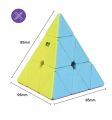 Pyramid Speed Cube, 3X3X3 Qiming Pyramid Speed Cube Triangle Cube Puzzle Magic Cube (Stickerless). 