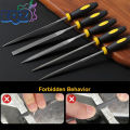 5pcs Carving Tools Mini File Set Microtech Needle File Stuffed Woodworking File Hobby Craft Diy Clip Metal File Flat. 