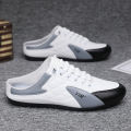 2023 Fashion men New Style lat-soled Wild Flat-bottomed Summer Thin Section Baotou Half Slippers.