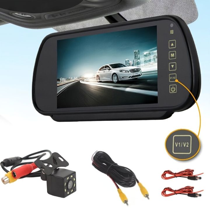 17.78cm Mirror Backup Rear View Camera System Monitor Kit with Night ...