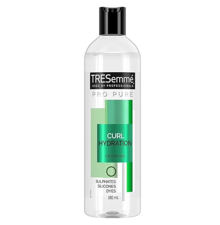 TRESemmé Pro Pure Hydration Shampoo for Curly or Wavy Hair Sulfate Free, Silicone Free, Paraben Free, Curly Method 380 ml