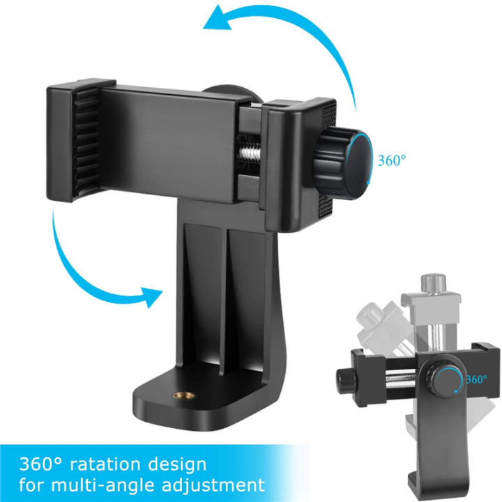Universal%20Tripod%20Mount%20Adapter%20Accessories%20Cell%20Phone%20Clip%20Holder%20360%20Stand%20with%201/4%20screw%20hole%20Adjustable%20Clamp%20for%20Smartphones%20-%20Image%202