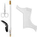 4Pcs Set Beard Shaping Kit Multi-Curve Hairline Template Beard Comb Pencil Scissors Barbershop Accessories Beard Styling Tool. 