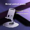 Foldable Universal Metal Phone Desk Stand Rotatable for Live Broadcasts And Lazy Height Adjustment Tablet Support. 