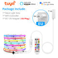 1M/2M/3M/5M COB WS2811 RGBIC LED Strip Tuya APP Control 576LEDs/M 12V Dreamcolor Esports Room Immersive Experience Ambinet Lamp. 