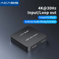 Acasis Live Streaming Video Capture Card USB 2.0 HDMI No Driver Needed with Loop-Out for Support Mic/Audio Input on PC/Mac. 