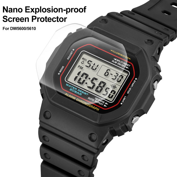 3PACK Nano Explosion-proof Screen Protector For DW5600 DW5610 Sport Watch HD Clear Anti-Scratch LCD Film DW5600 DW5610
