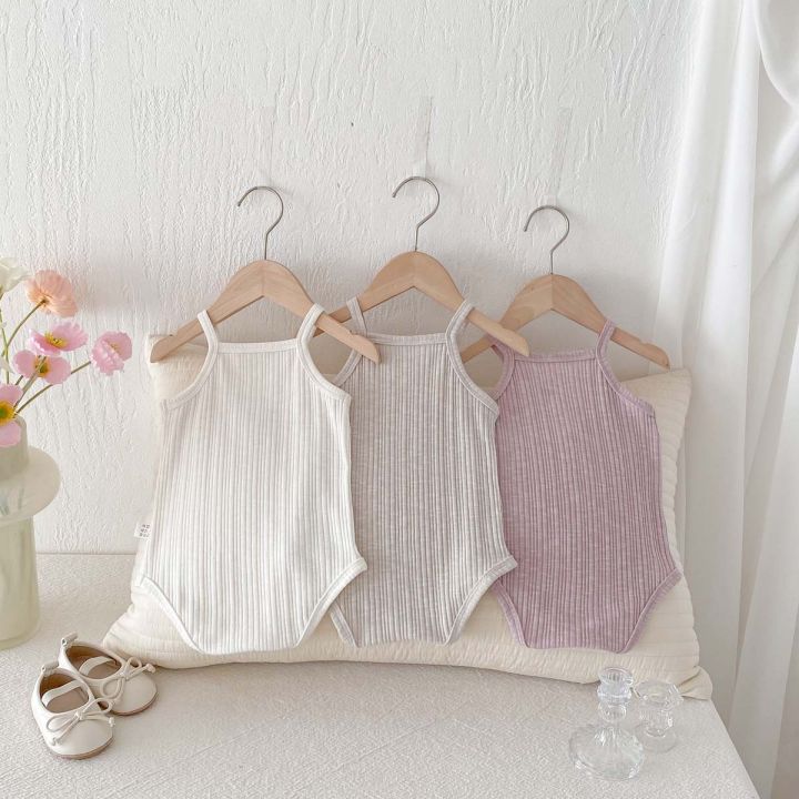 INS%20summer%20baby%20pit%20lace%20double%20button%20sling%20jumpsuit,%20baby%20girl%20simple%20and%20comfortable%20jumpsuit%20-%20Image%203