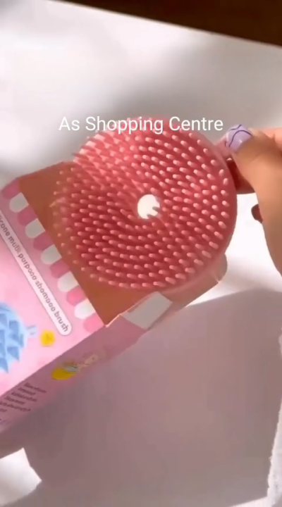 Bath and Shampoo Brush, Silicone Body Scrubber for Use in Shower, Exfoliating Body Brush, Premium Silicone Loofah, Head Scrubber, Scalp Massager/Brush, Wet and Dry, Easy to Clean