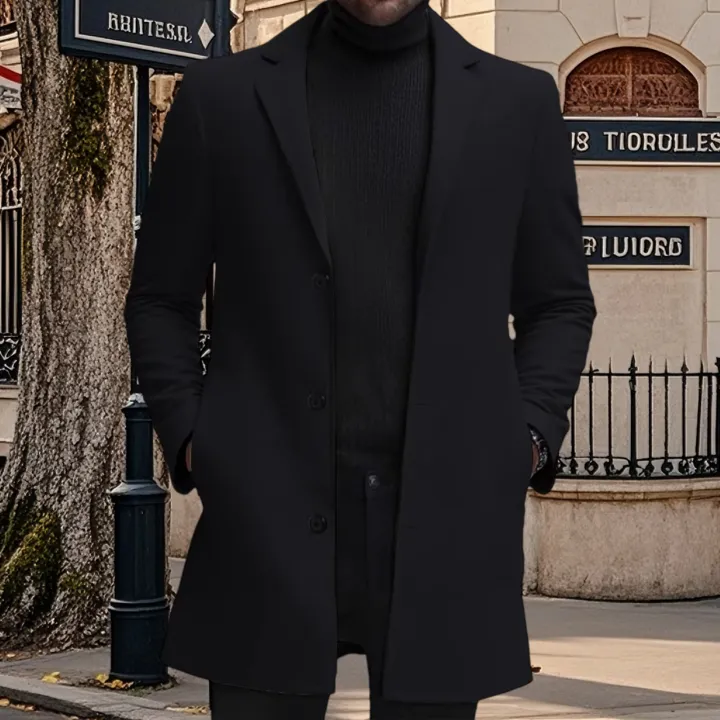 Men's%20Wool%20Pea%20Coat%20Solid%20Color%20Lapel%20Collar%20Single%20Breasted%20Jacket%20Warm%20Mid%20Length%20Winter%20Trench%20Coat%20-%20Image%205