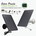 6V 3W/7W Solar Panel for Outdoor Security Cameras, Designed for Cameras with Built-in Rechargeable Battery, Micro USB & USB-C.