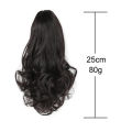 10Inch Synthetic Short Wavy Curly Ponytail Claw Clip in Hair Extension Brown Blonde Black Hairpiece for Women. 