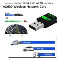 600Mbps USB WiFi Bluetooth 4.2 Adapter 2in1 Dongle Dual Band 2.4G&5GHz Network Wireless Wlan Receiver For Win7/8/10 Delver Free. 